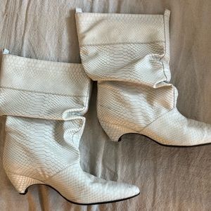 Stella McCartney Faux Snakeskin Slouchy Boots